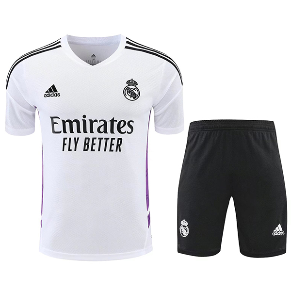 Real madrid training jersey sportswear uniform men's soccer shirt football short sleeve sport white top t-shirt 2022-2023